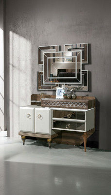 Möbel Schlafzimmer Design Schminktisch Spiegel Holz Sideboard Konsole