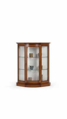 Vitrinen Glas Schrank Braun Vitrine Wohnzimmer Holz Anrichte Luxus Möbel Neu