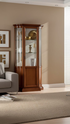 Vitrine Glasschrank Braun Luxus Italienische Möbel Vitrinen Schränke Wohnzimmer