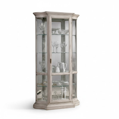 Vitrine Glasschrank Weiß Luxus Italienische Möbel Vitrinen Schränke Wohnzimmer
