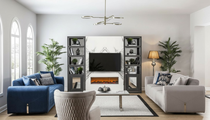 Sofagarnitur 3+3+1 Sitz Set Design Sofas Polster Leder Couchen Sofa