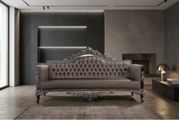 Sofas 3 Sitzer Textil Big Möbel Wohnzimmer Klassisch Neu Sofa Polyester Couch