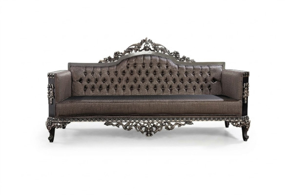 Sofas 3 Sitzer Textil Big Möbel Wohnzimmer Klassisch Neu Sofa Polyester Couch