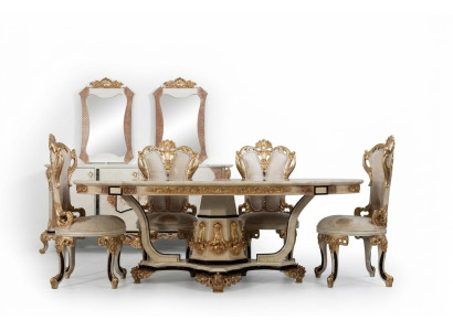 Klassischer Luxus Tisch Holz Tische Barock Rokoko Antik Stil Ess Wohn Zimmer neu