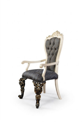 Klassischer Stuhl 1x Esszimmer Lehn Sessel Lounge Club mit Armlehnen Luxus Neu