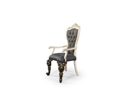 Klassischer Stuhl 1x Esszimmer Lehn Sessel Lounge Club mit Armlehnen Luxus Neu