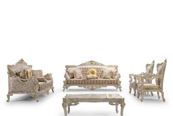 Sofagarnitur Sofa Couch Sofas Couchen Klassische Möbel 5tlg. Garnitur Möbel