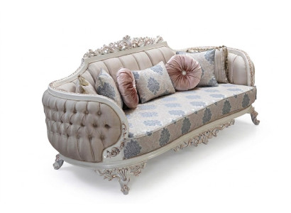 Chesterfield 3 Sitzer Designer Sofa Luxus Polster Sofas Couchen Stoff Textil Neu