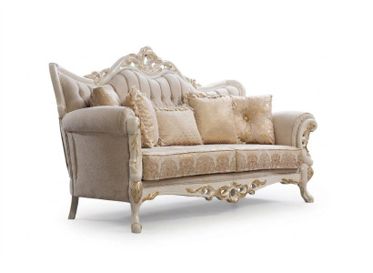 Sofa 3 Sitzer Stoff Dreisitzer Sofas Luxus Wohnzimmer Barock Stil Couch Barock