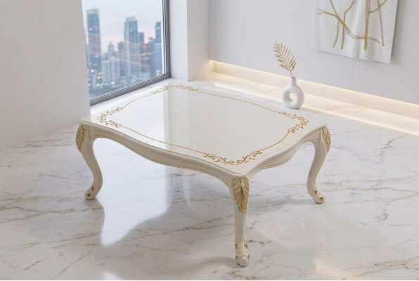 Couchtisch Klassische Beistelltisch Luxus Wohnzimmer Design Tisch Möbel Holz Neu