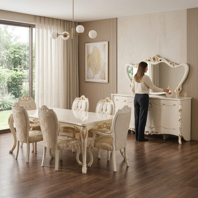 Esszimmer Set Tisch + 4 Stühle Esszimmerstuhl Sets Tische Gruppe Garnitur 5 tlg.