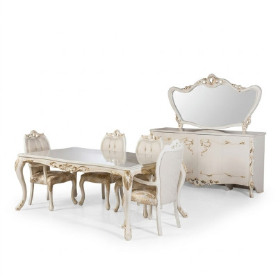 Esszimmer Set Tisch + 4 Stühle Esszimmerstuhl Sets Tische Gruppe Garnitur 5 tlg.