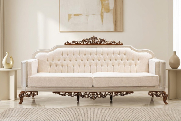 Sofa 3 Sitzer Chesterfield Dreisitzer Sofas Luxus Wohnzimmer Barock Stil Couch Neu