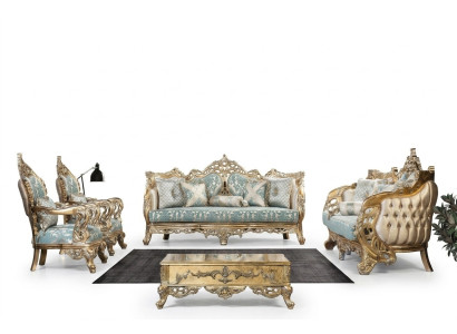 Sofagarnitur 3+3+1+1 Sitzer Couchtisch Sofa Sessel Sofas Stoff Luxus Set 5tlg