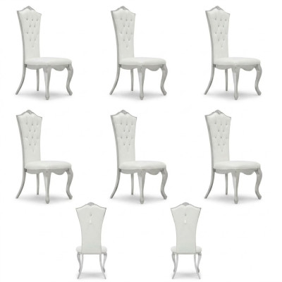 Chesterfield Polster Stuhl Stühle Komplette 6x Garnitur Sitz Textil