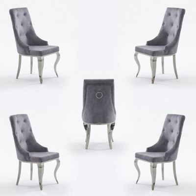 Set Stühle 4x Gruppe Ess Zimmer Neu Garnitur Design Lehnstuhl Stuhl