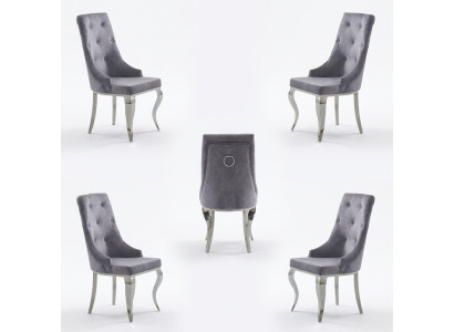 Set Stühle 4x Gruppe Ess Zimmer Neu Garnitur Design Lehnstuhl Stuhl