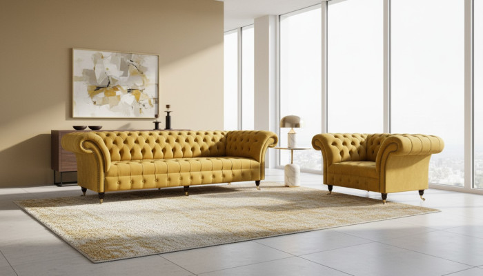 Sofagarnitur 3+1 Sitzer Set Design Sofas Polster Couchen Moderne