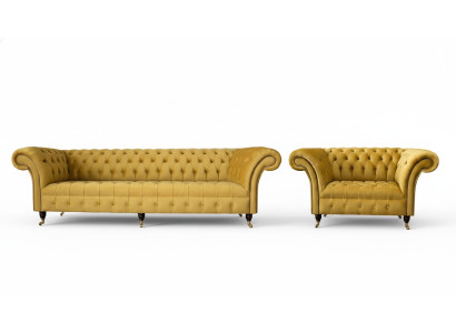 Sofagarnitur 3+1 Sitzer Set Design Sofas Polster Couchen Moderne