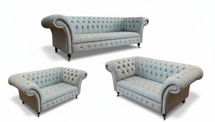 Set Design Sofas Sofagarnitur 3+2+2 Sitzer Polster Stoff Modern