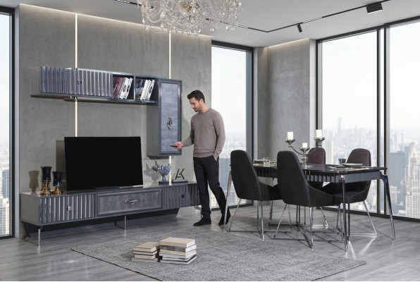 Esstisch 6x Stuhl Gruppe Tisch Möbel 8tlg. Set Esszimmer Garnitur