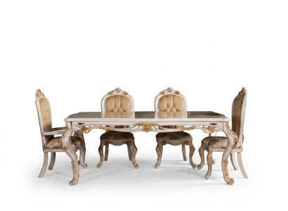 Esstisch Garnitur Gruppe Esszimmer Tisch Stuhl Set 4x Stuhl Holz 5tlg