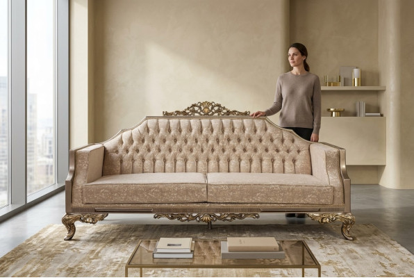 Klassische Couch Luxus Sofa Polster Möbel Couchen Einrichtung Barock