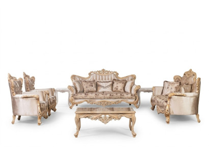Sofagarnitur Couch Set Sofa Sessel Polster Möbel Couchtisch 5tlg. Neu