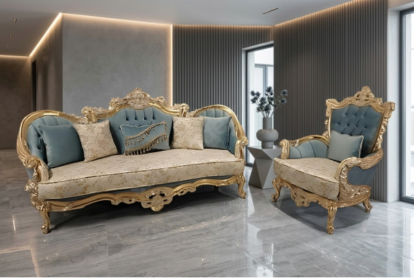 Wohnzimmer Sofagarnitur Klassische Sofa Couch Möbel einrichtung 3+1 Sitzer