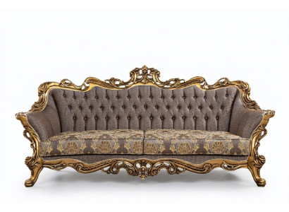 Klassische Chesterfield Couch Dreisitzer Goldenere Rahmen Sofa Couchen