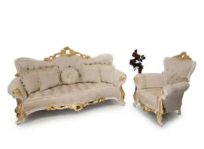 Klassische Couch Wohnzimmer Sofagarnitur Möbel einrichtung 3+1 Sitz Sofa