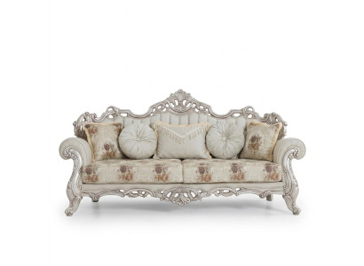 Luxus Dreisitzer Couch Polster Möbel Samt Barock Rokoko 3 Sitz Sofa