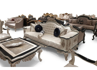 Chesterfield Sofa Couch 3er Couchen Polster Möbel Dreisitzer Weiß Neu