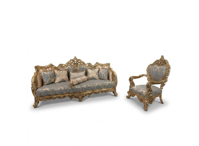 Luxus Möbel Sofagarnitur 2tlg. Klassische Möbel Sofa Couch Garnituren