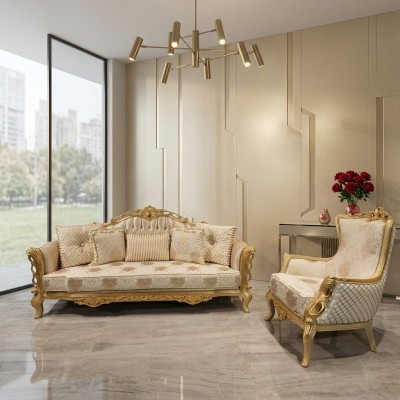 Klassische Couch Sofagarnitur Wohnzimmer Möbel einrichtung 3+1 Sitz Sofa
