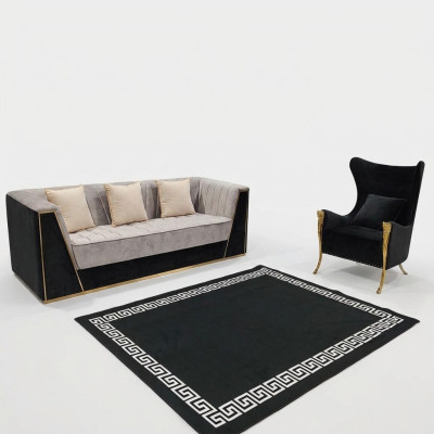 Sofagarnitur Couch Set 3+1 Sitz Möbel Gruppe Garnitur Sets Medusa 2tlg