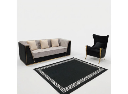Sofagarnitur Couch Set 3+1 Sitz Möbel Gruppe Garnitur Sets Medusa 2tlg