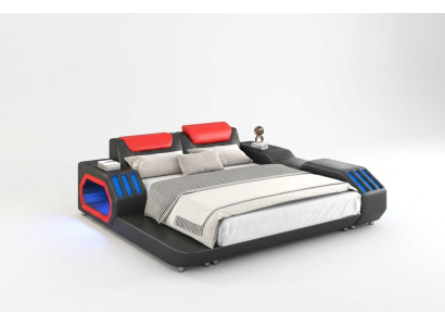 Luxus Led Betten Beleuchtetes Schlafzimmer Bett Lederbett 180x200 Möbel