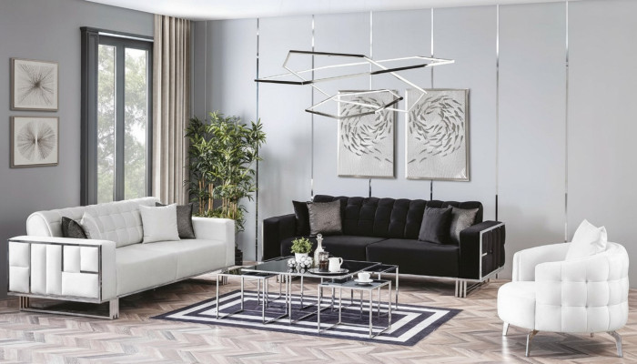 Luxus Wohnzimmer Möbel Couch Sitzgarnitur Sofa Samt Sofagarnitur 3tlg