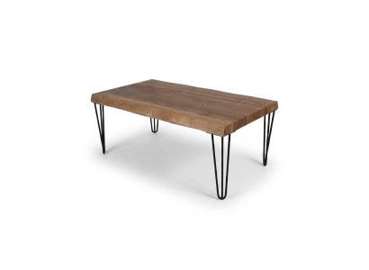 Wooden Couchtisch auf schwarzen Originalbeinen für Ihr Wohnzimmer Original