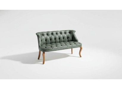 Zelený dvojitý Chesterfield gauč