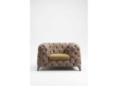 Chesterfield Taupe Sessel Chesterfield-Sessel Polstersessel Wohnzimmer