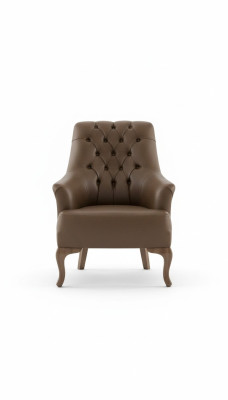 Brauner Chesterfield Einsitzer Wohnzimmermöbel Moderner Luxus Sessel