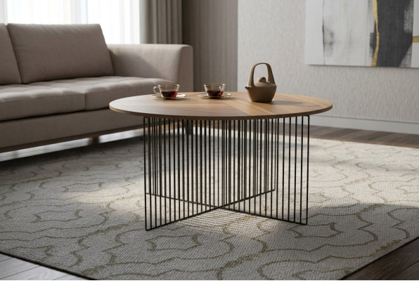 Moderner Wohnzimmer Couchtisch Braun Echtholz Möbel Luxus Ablagetischen