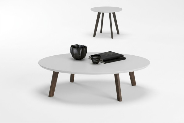 Kleine Runde Couchtische Set Wohnzimmermöbel Echtholz Tische Luxus Neu