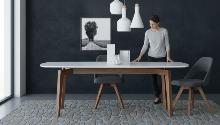Großer Esszimmertisch Moderne Küchenmöbel Luxus Tische Holzmöbel