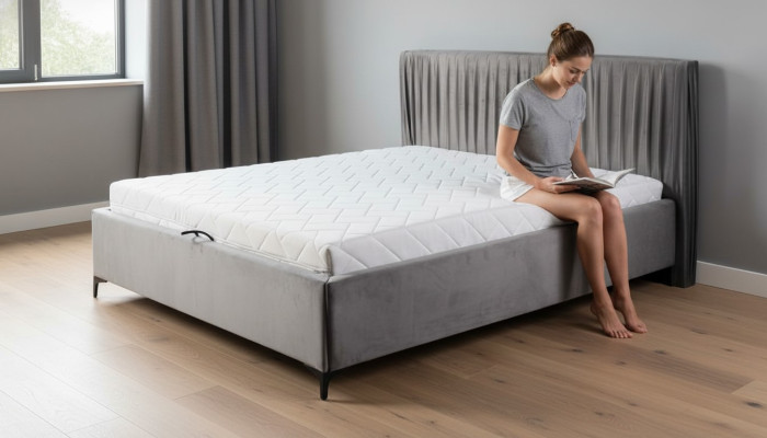 Bett mit Bettkasten Schlafzimmer Polster Betten Elegante Hotel Zimmer Möbel