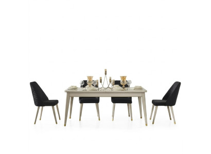 Esstisch Tisch Esszimmer Wohnzimmer Tische Holz Design Weiß Konferenztisch Neu