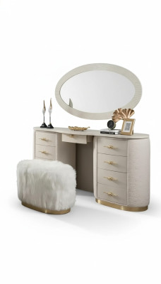 Schminktisch Set Konsole Spiegel Schlafzimmer Möbel Design Hocker Set Neu