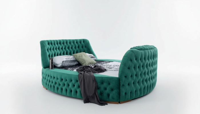 Chesterfield Bett Möbel Doppelbetten Grünes Rund Betten Luxus Hotel mit Lift